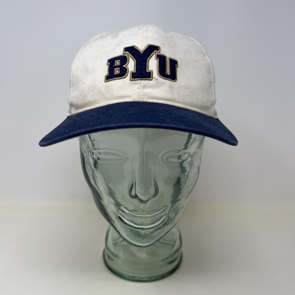 Vintage Nike BYU Cougars Hat Cap Strap Back Mens One Size Blue NCAA Football 90s